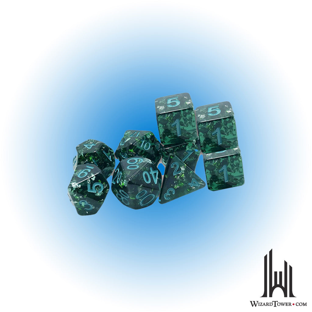Dice Set - Verdigris Grecian Dice Set - 9ct