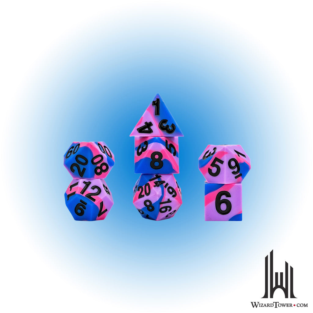 Dice Set - Silicone Pride Bisexual 7ct