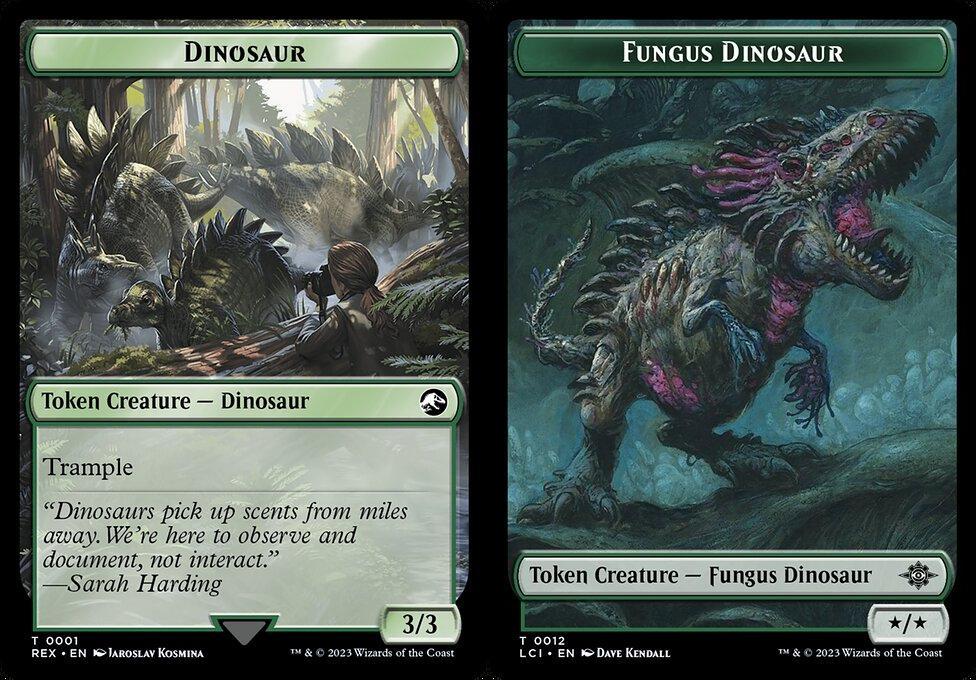 Dinosaur (0001) // Fungus Dinosaur (0012) Double-Sided Token - Foil