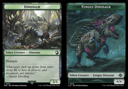 Dinosaur (0001) // Fungus Dinosaur (0012) Double-Sided Token - Foil