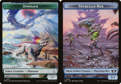 Dinosaur (0007) // Phyrexian Myr (0001) Double-Sided Token - Foil