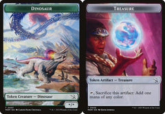 Dinosaur (0007) // Treasure (0020) Double-Sided Token - Foil