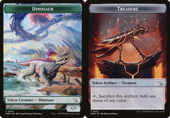 Dinosaur (0007) // Treasure (0021) Double-Sided Token - Foil