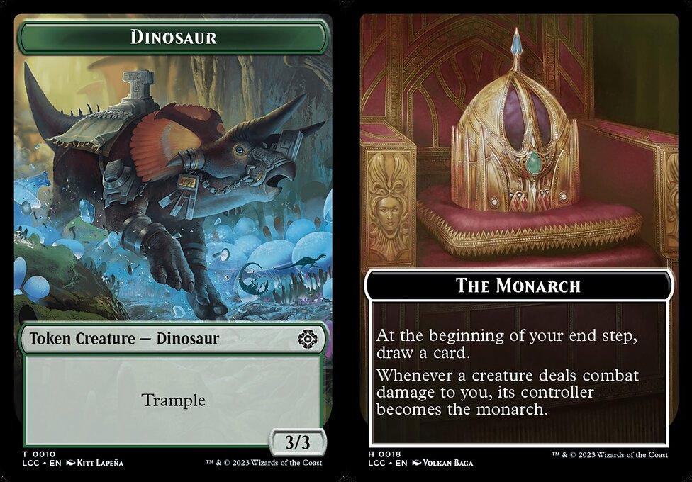Dinosaur (0010) // The Monarch (0018) Double-Sided Token
