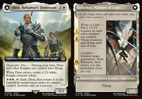 Dion, Bahamut's Dominant // Bahamut, Warden of Light (0428) (Extended Art) - Foil