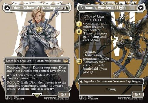 Dion, Bahamut's Dominant // Bahamut, Warden of Light (0521) (Borderless) - Surge Foil