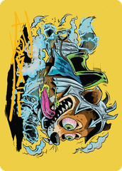 District Mascot (50/54) Art Card (ADFT) - Gold-Stamped Signature