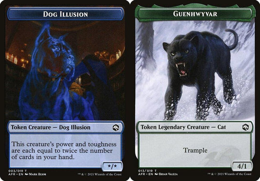 Dog Illusion (003) // Guenhwyvar (013) Double-Sided Token - Foil
