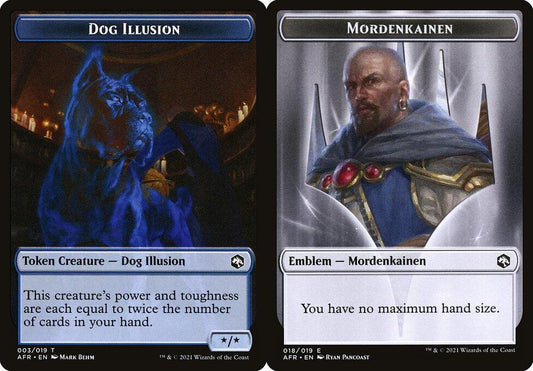 Dog Illusion (003) // Mordenkainen Emblem (018) Double-Sided Token - Foil