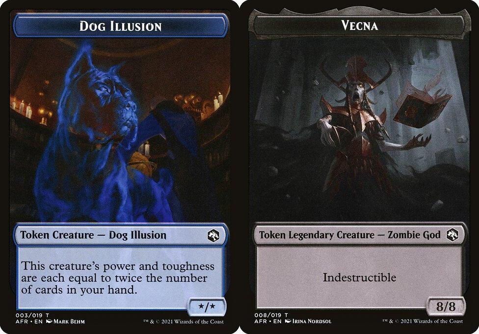 Dog Illusion (003) // Vecna (008) Double-Sided Token - Foil