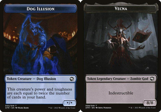 Dog Illusion (003) // Vecna (008) Double-Sided Token - Foil