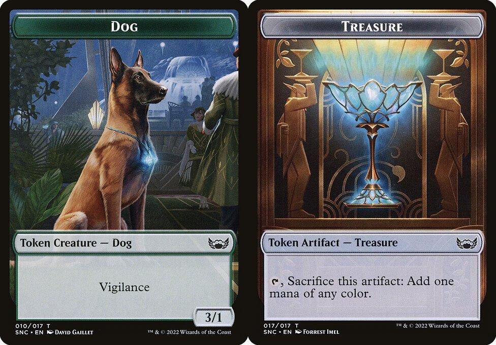 Dog (010) // Treasure (017) Double-Sided Token - Foil