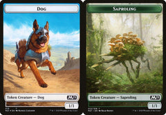Dog (019) // Saproling (012) Double-Sided Token - Foil