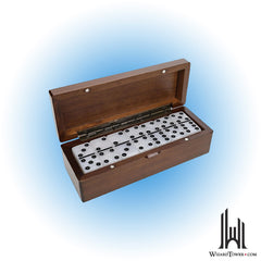 Dominoes - Marbelized in Magnetic Wooden Box