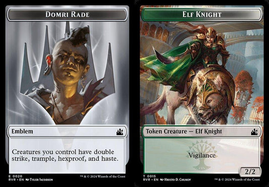 Domri Rade Emblem (0020) // Elf Knight (0015) Double-Sided Token - Foil