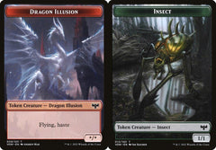 Dragon Illusion (009) // Insect (013) Double-Sided Token - Foil
