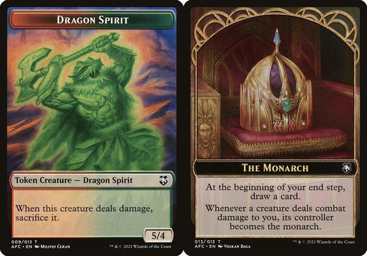 Dragon Spirit (009) // The Monarch (013) Double-Sided Token