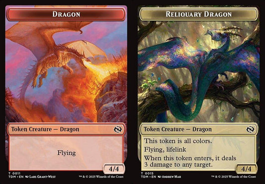 Dragon (0011) // Reliquary Dragon (0015) Double-Sided Token