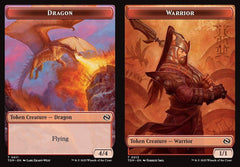 Dragon (0011) // Warrior (0013) Double-Sided Token - Foil