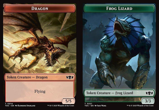 Dragon (0014) // Frog Lizard (0021) Double-Sided Token