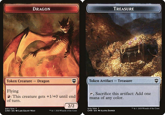 Dragon (007) // Treasure (012) Double-Sided Token - Foil