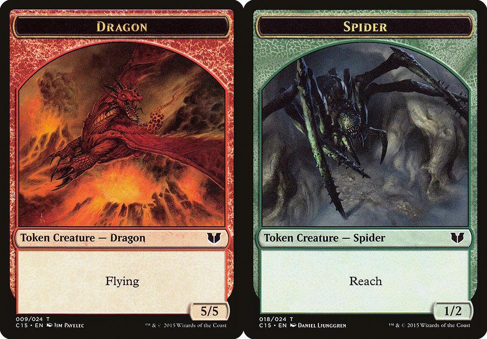 Dragon (009) // Spider (018) Double-Sided Token