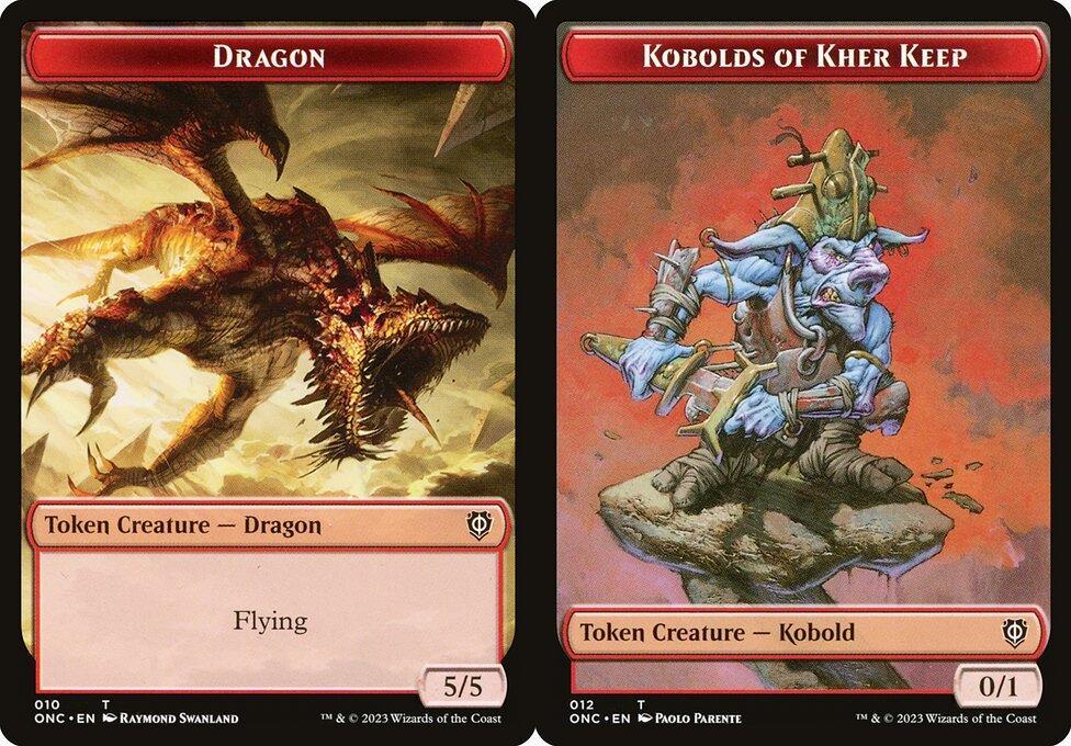 Dragon (010) // Kobolds of Kher Keep (012) Double-Sided Token