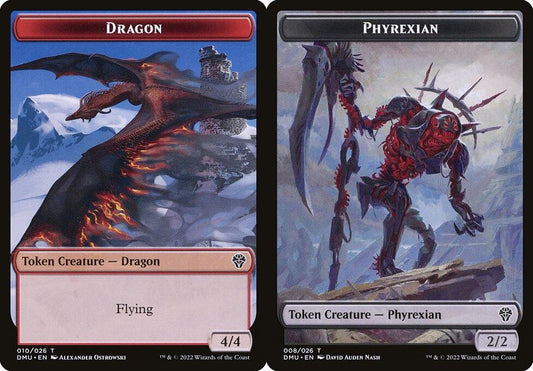 Dragon (010) // Phyrexian (008) Double-Sided Token - Foil