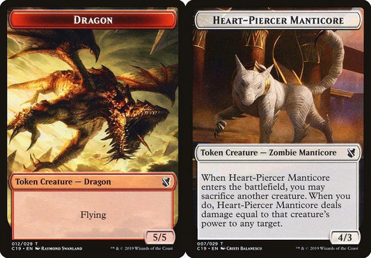 Dragon (012) // Heart-Piercer Manticore (007) Double-Sided Token