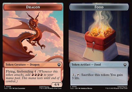Dragon (0009) // Food (0019) Double-Sided Token (TTLA)