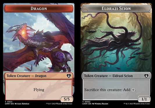 Dragon (0021) // Eldrazi Scion (0002) Double-Sided Token (TCMM)