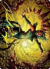 Dragonsguard Elite (16/81) Art Card (ASTX) - Gold-Stamped Signature