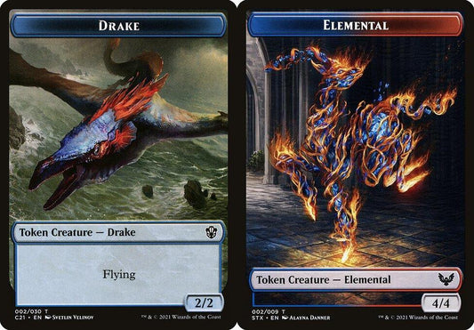 Drake (002) // Elemental (002) Double-Sided Token