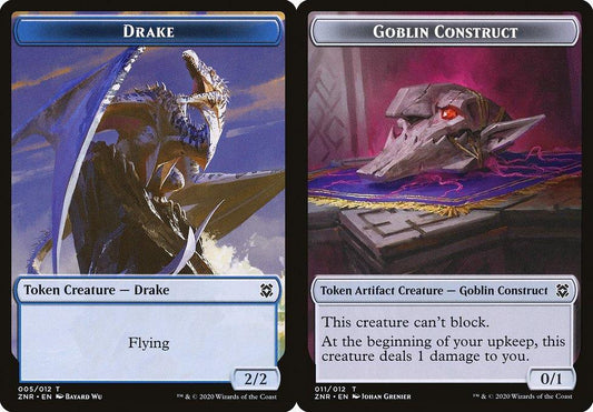 Drake (005) // Goblin Construct (011) Double-Sided Token - Foil