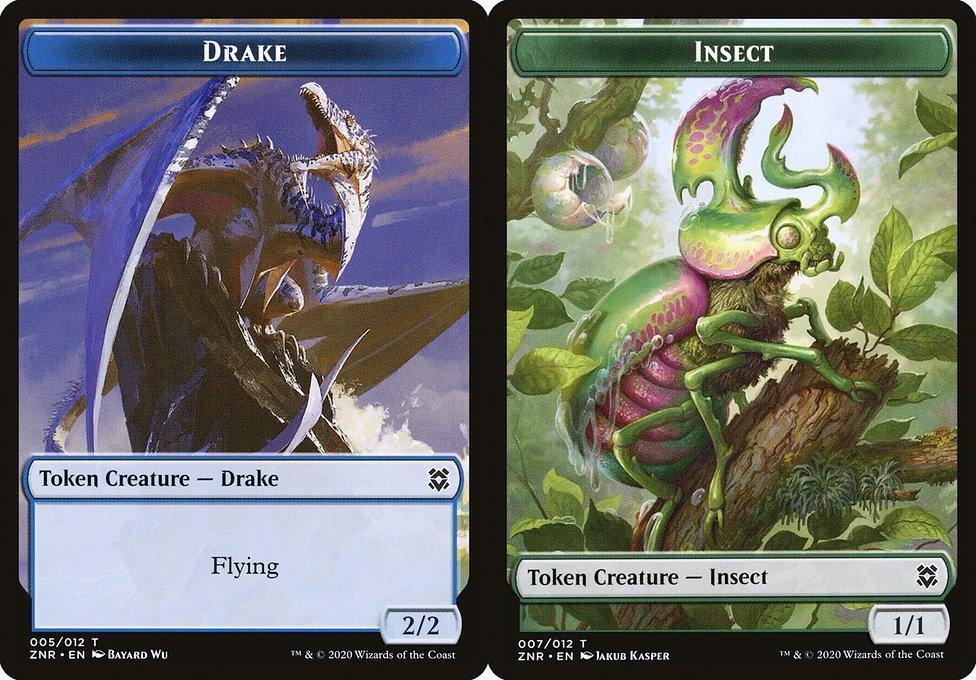 Drake (005) // Insect (007) Double-Sided Token - Foil