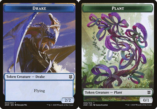 Drake (005) // Plant (008) Double-Sided Token - Foil