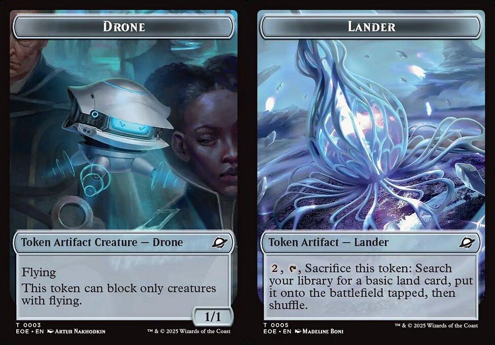 Drone (0003) // Lander (0005) Double-Sided Token - Foil