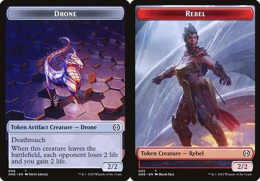 Drone (008) // Rebel (005) Double-Sided Token - Foil