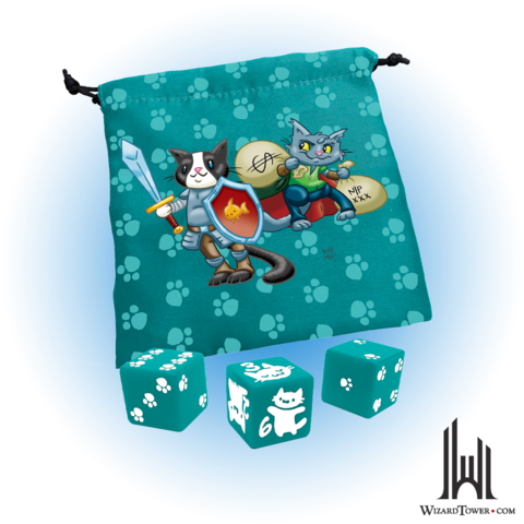 Dice Set - Dungeon Survival Kitten Adventurers