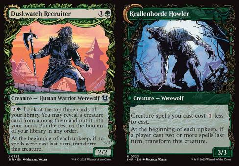 Duskwatch Recruiter // Krallenhorde Howler (0323) (Showcase) - Foil