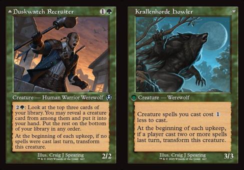 Duskwatch Recruiter // Krallenhorde Howler (0467) (Retro Frame) - Foil