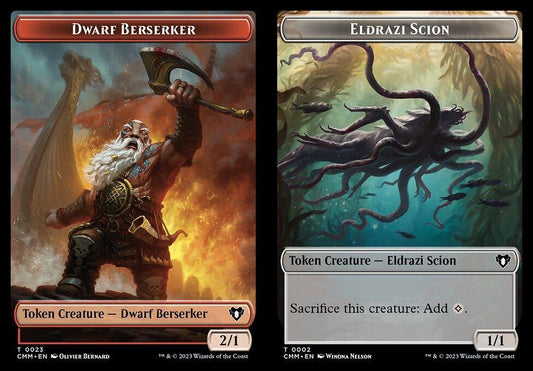 Dwarf Berserker (0023) // Eldrazi Scion (0002) Double-Sided Token - Foil