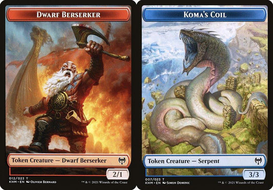 Dwarf Berserker (012) // Koma's Coil (007) Double-Sided Token - Foil