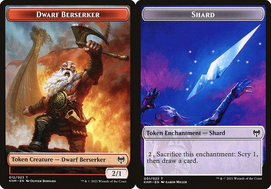 Dwarf Berserker (012) // Shard (001) Double-Sided Token - Foil