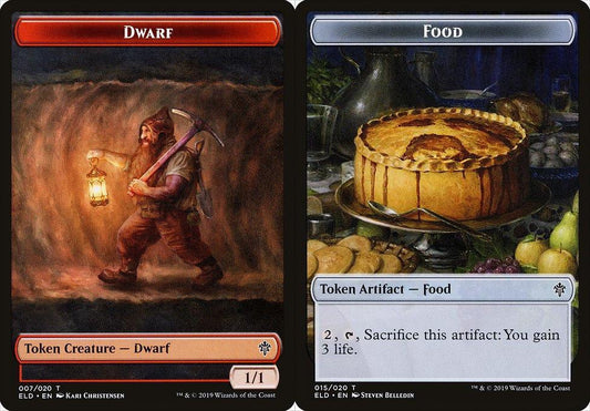 Dwarf (007) // Food (015) Double-Sided Token - Foil