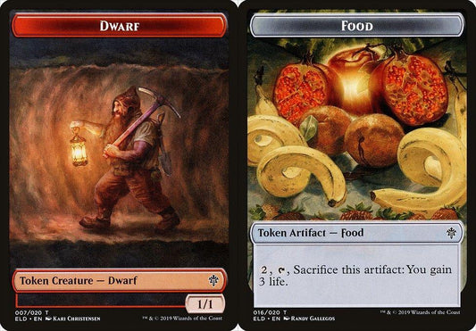 Dwarf (007) // Food (016) Double-Sided Token - Foil