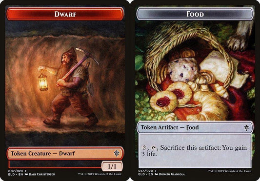 Dwarf (007) // Food (017) Double-Sided Token - Foil