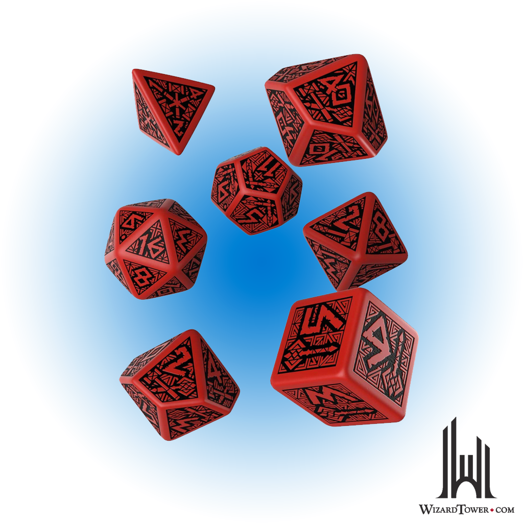Dice Set - Dwarven Black / Red 7ct