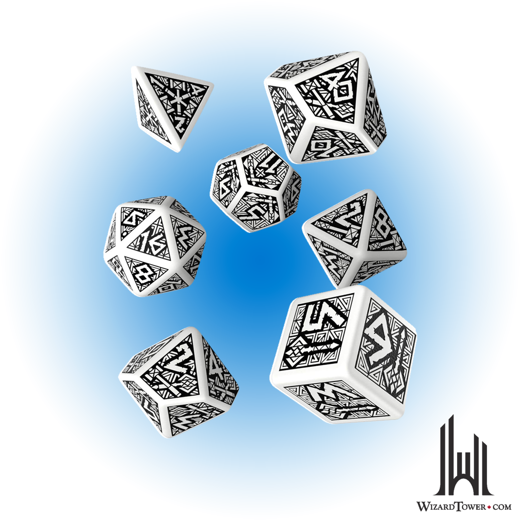 Dice Set - Dwarven White / Black 7ct