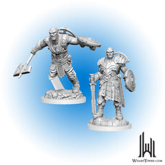 Unpainted Miniature - Dungeons & Dragons - Earth Genasi Fighter